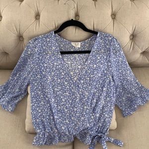 Sienna Sky Floral Blue Blouse
